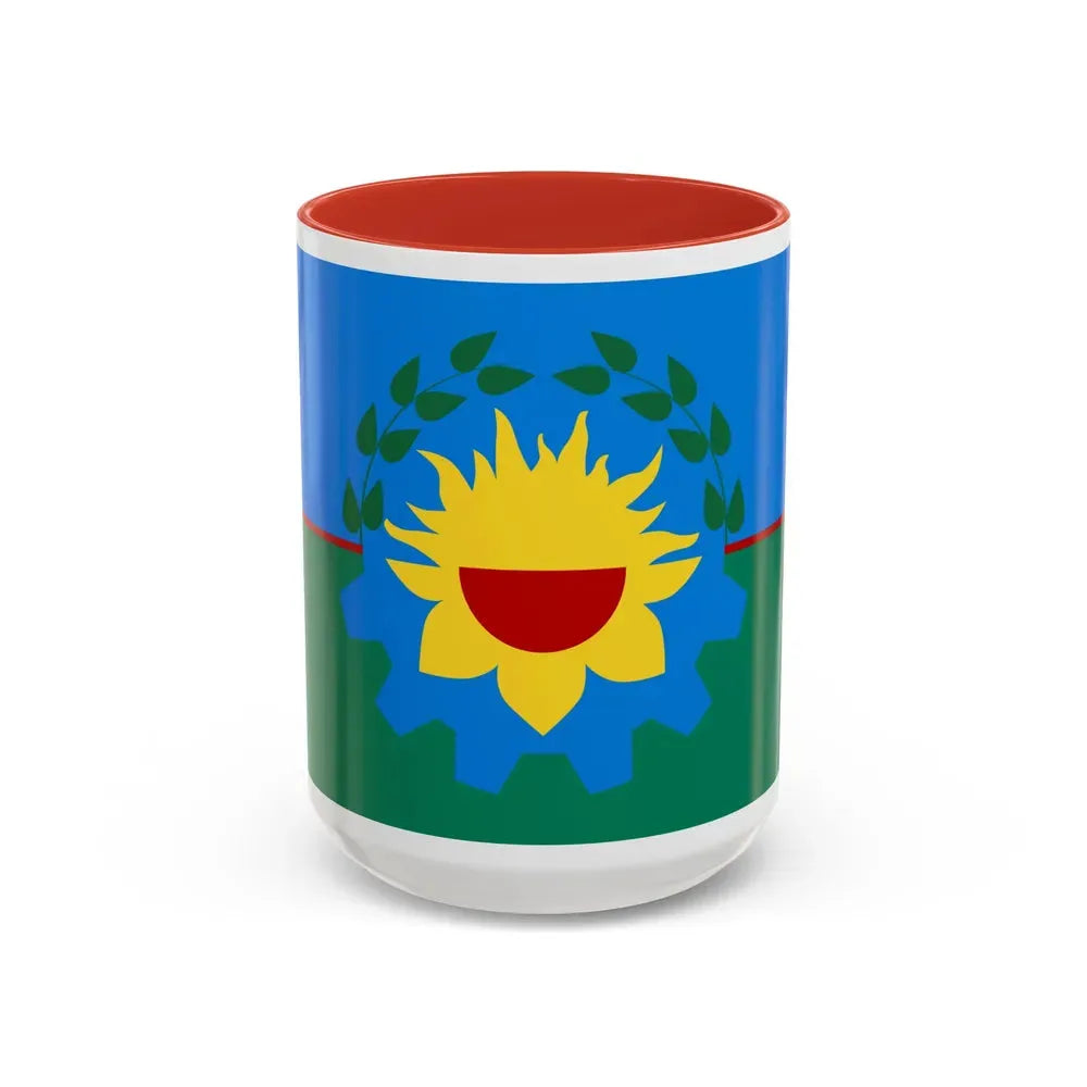 Flag of Buenos Aires Province Argentina - Accent Coffee Mug 15oz Red - Go Mug Yourself
