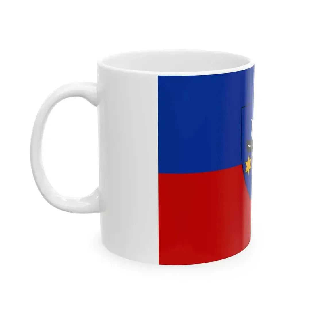 Flag of Bukovina Germans (Oman) White Coffee Mug - Go Mug Yourself
