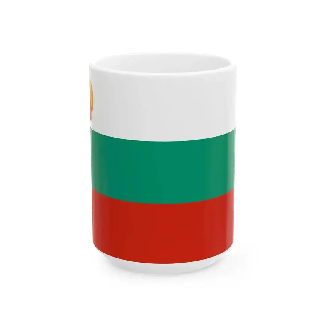 Flag of Bulgaria 1946-1948 3-2 (Bulgaria) White Coffee Mug 15oz - Go Mug Yourself