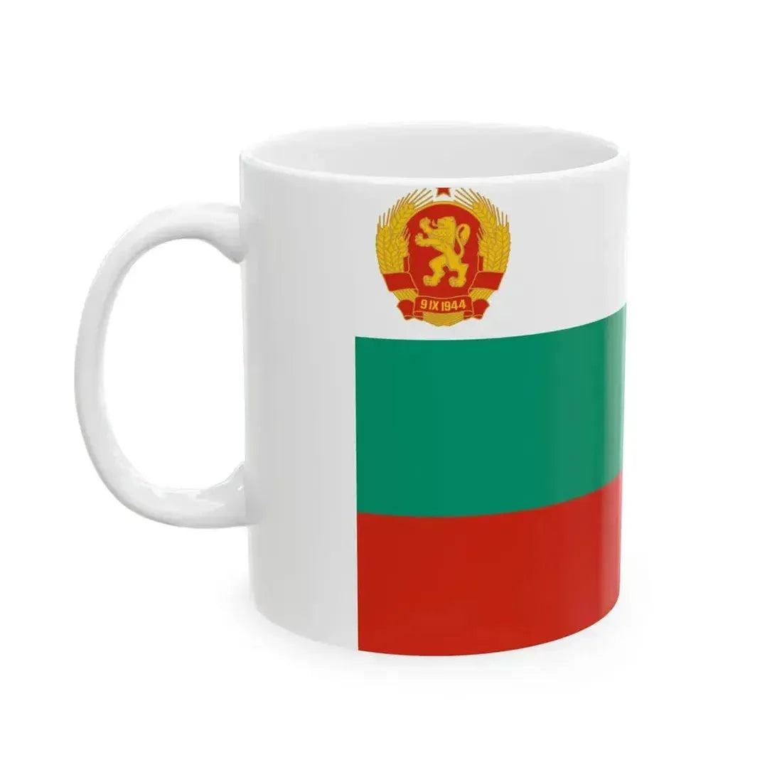 Flag of Bulgaria 1946-1948 3-2 (Bulgaria) White Coffee Mug - Go Mug Yourself