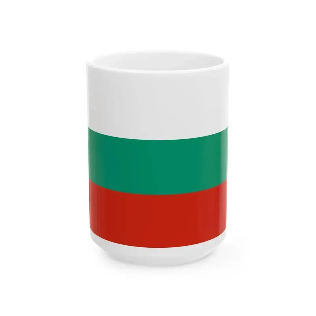 Flag of Bulgaria 3-2 (Bulgaria) White Coffee Mug 15oz - Go Mug Yourself