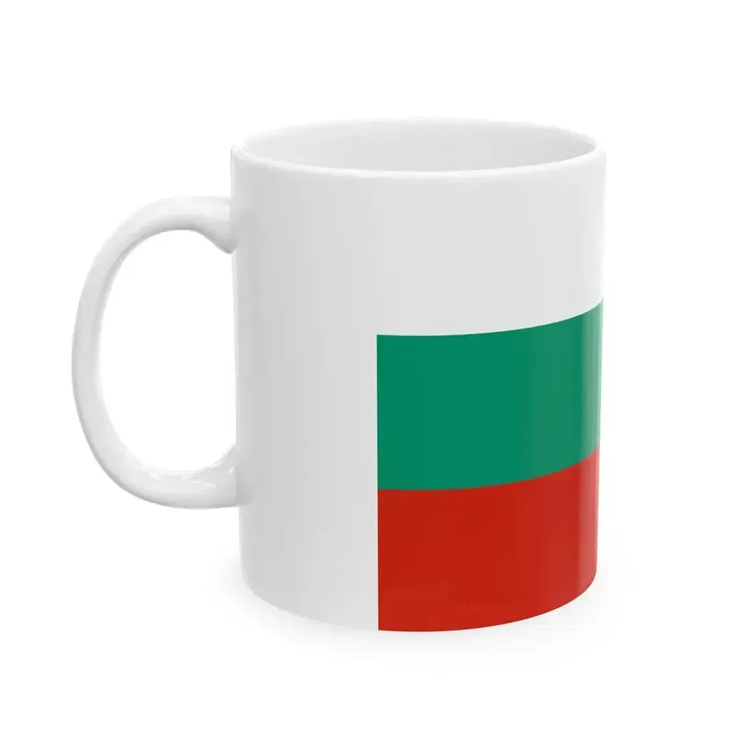 Flag of Bulgaria 3-2 (Bulgaria) White Coffee Mug - Go Mug Yourself