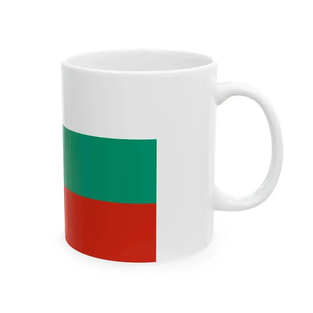 Flag of Bulgaria 3-2 (Bulgaria) White Coffee Mug - Go Mug Yourself