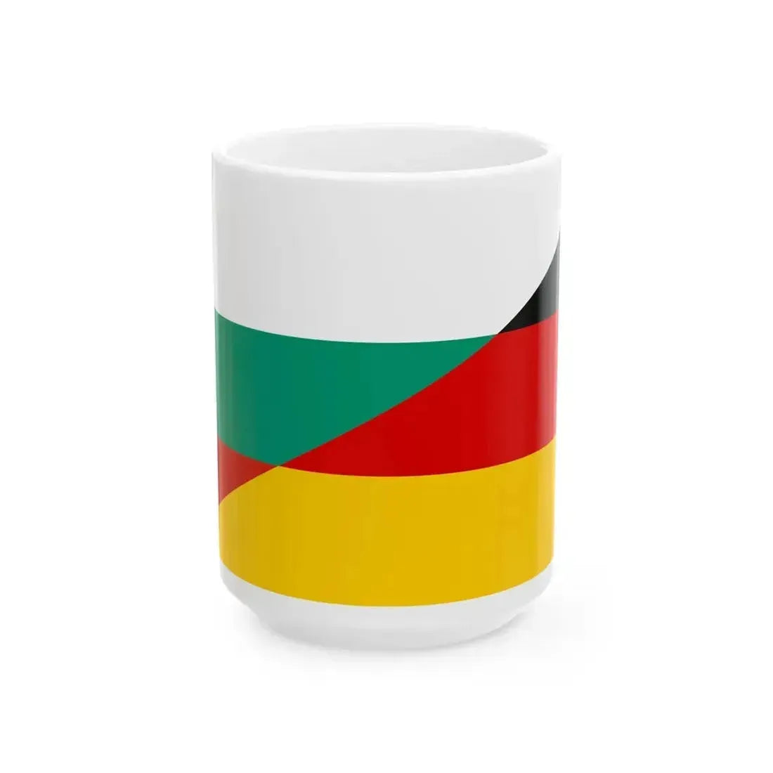 Flag of Bulgaria and Germany (Bulgaria) White Coffee Mug 15oz - Go Mug Yourself