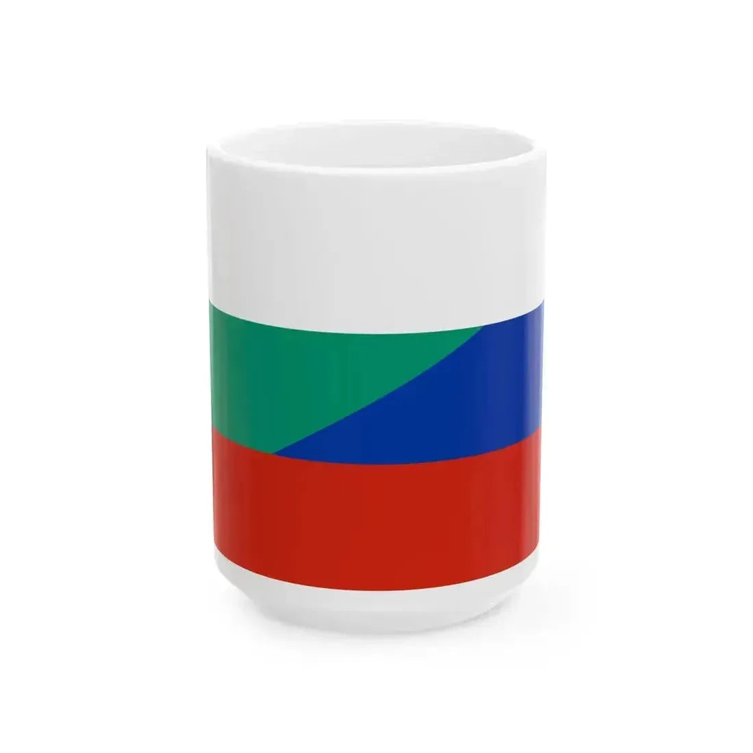 Flag of Bulgaria and Russia (Bulgaria) White Coffee Mug 15oz - Go Mug Yourself