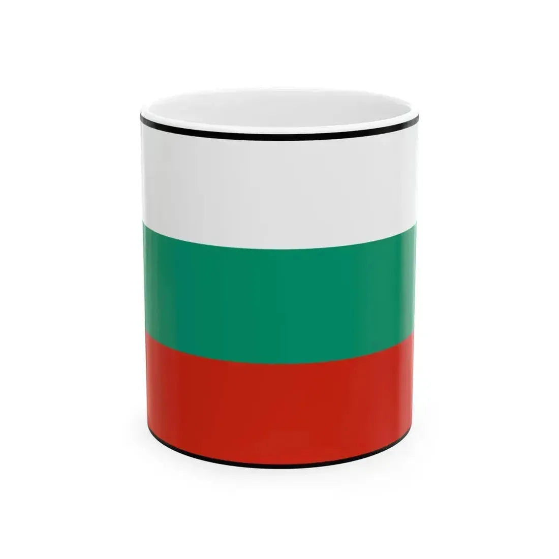Flag of Bulgaria bordered (Bulgaria) White Coffee Mug 11oz - Go Mug Yourself
