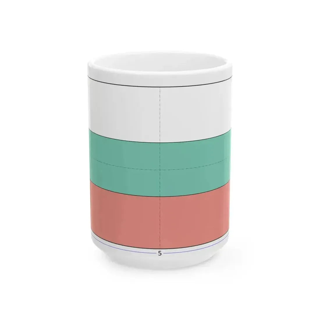 Flag of Bulgaria construction sheet (Bulgaria) White Coffee Mug 15oz - Go Mug Yourself