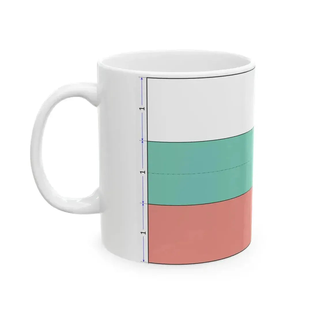 Flag of Bulgaria construction sheet (Bulgaria) White Coffee Mug - Go Mug Yourself