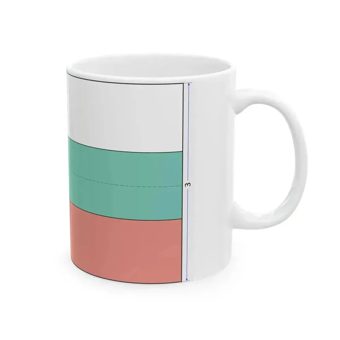 Flag of Bulgaria construction sheet (Bulgaria) White Coffee Mug - Go Mug Yourself