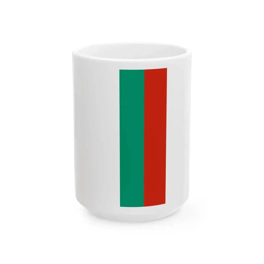 Flag of Bulgaria vertical (Bulgaria) White Coffee Mug 15oz - Go Mug Yourself