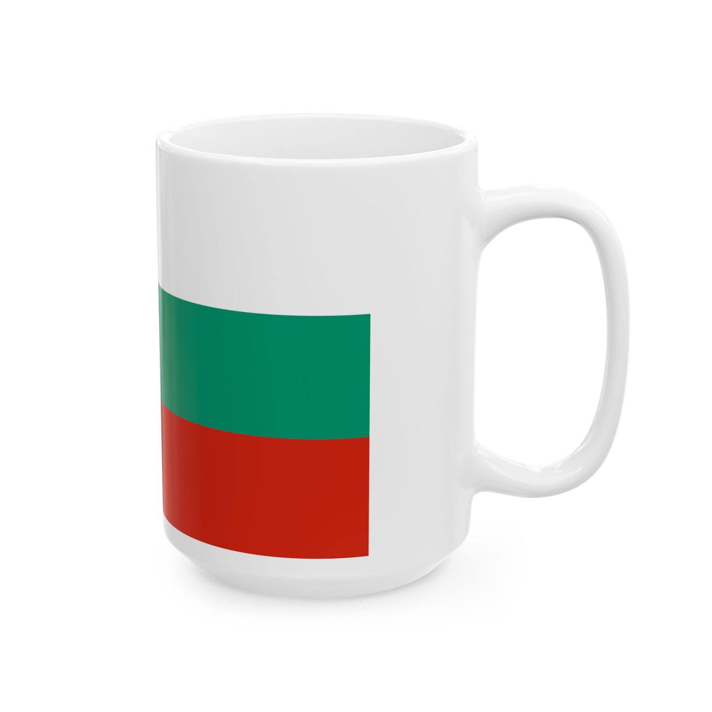 Flag of Bulgaria with coat of arms 2 (Bulgaria) White Coffee Mug-Go Mug Yourself