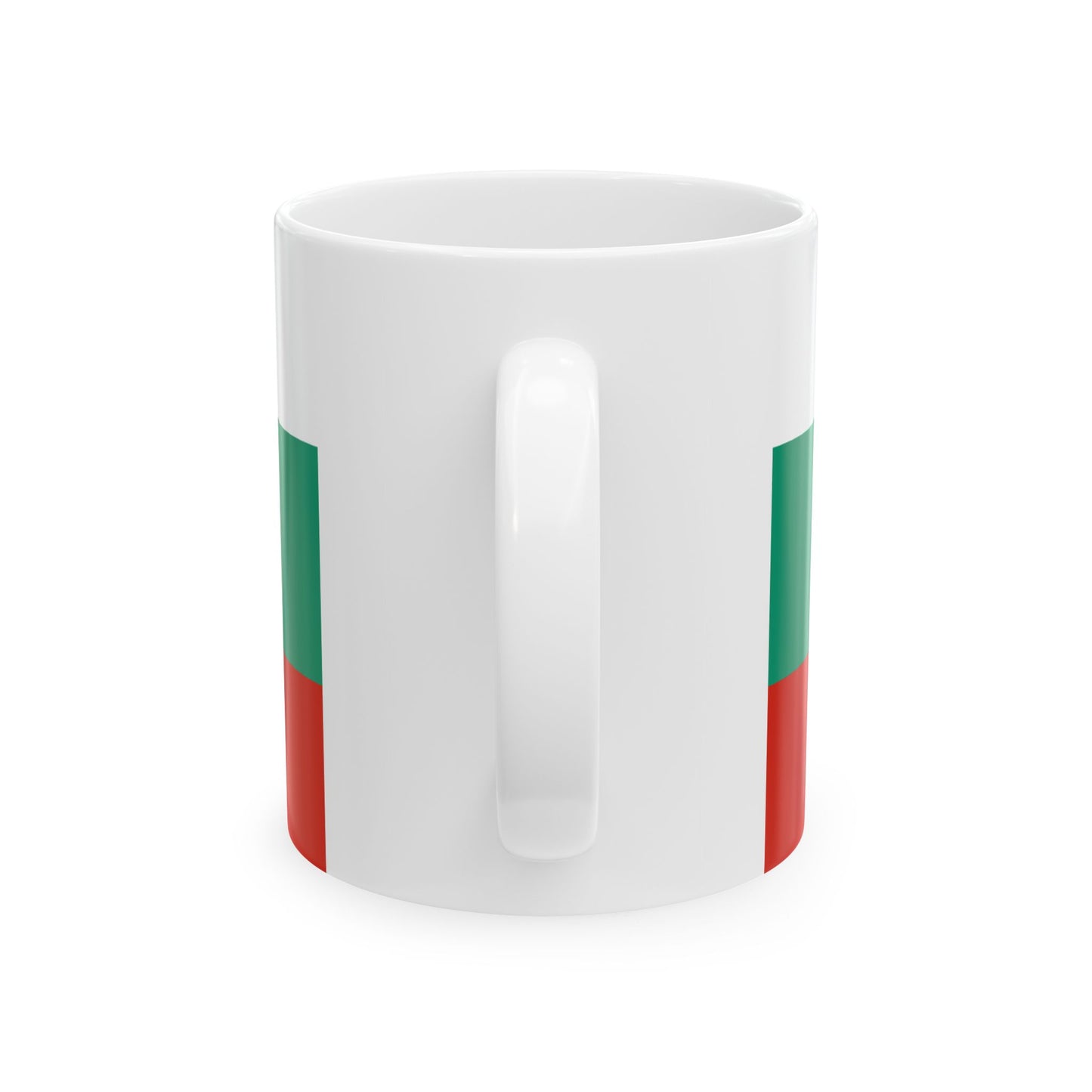 Flag of Bulgaria with coat of arms (Bulgaria) White Coffee Mug-Go Mug Yourself