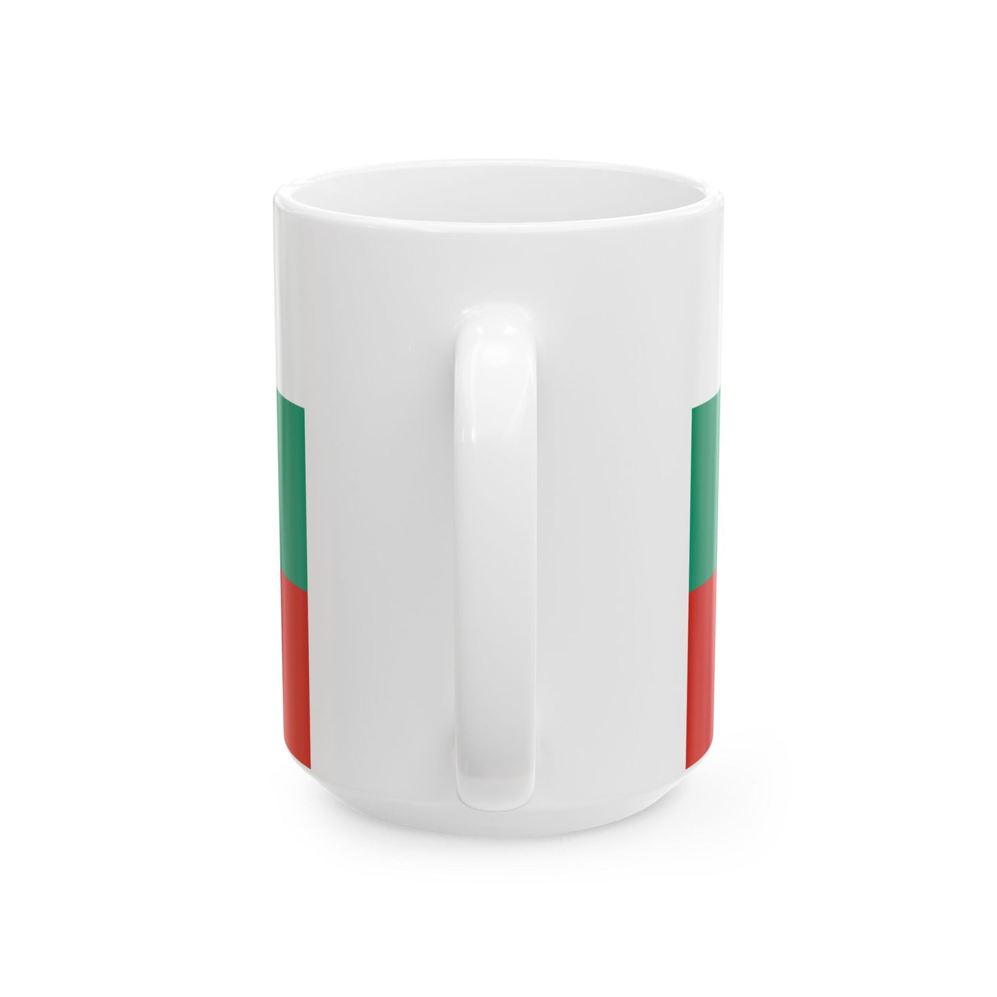 Flag of Bulgaria with coat of arms (Bulgaria) White Coffee Mug-Go Mug Yourself