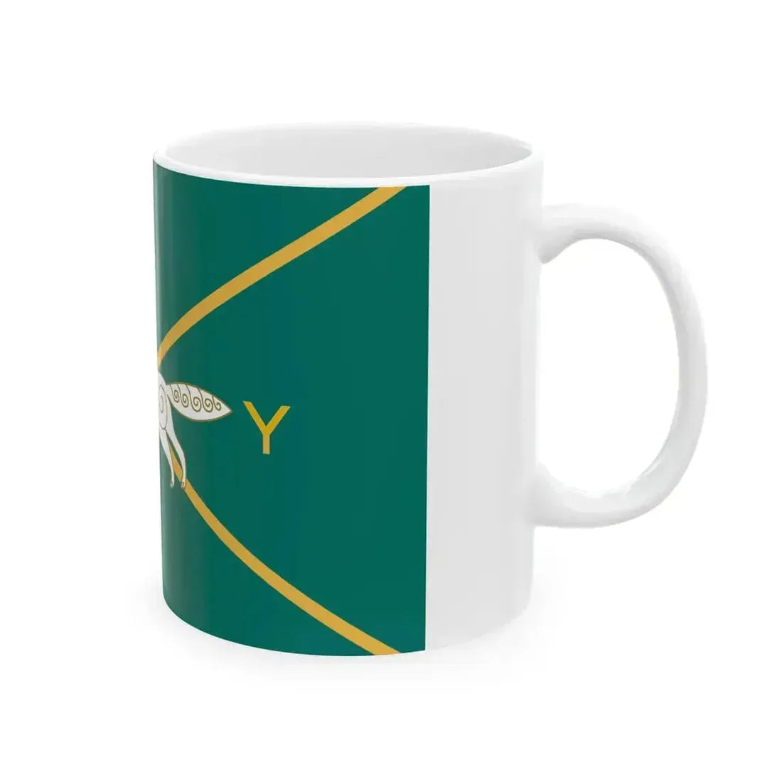 Flag of Buraevsky rayon (Russia) White Coffee Mug - Go Mug Yourself
