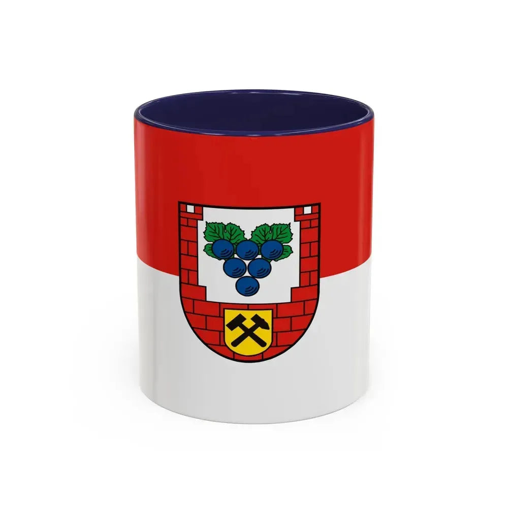 Flag of Burgenlandkreis Germany - Accent Coffee Mug 11oz Navy - Go Mug Yourself