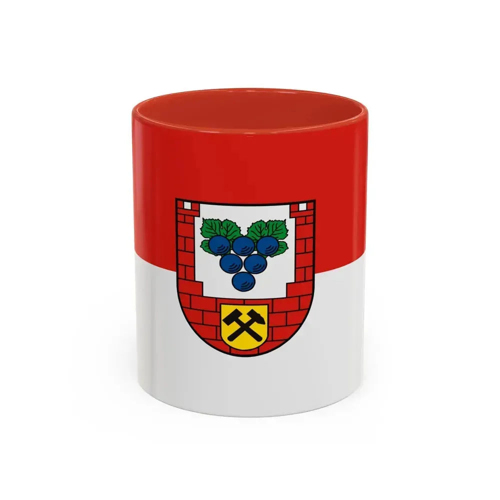 Flag of Burgenlandkreis Germany - Accent Coffee Mug 11oz Red - Go Mug Yourself