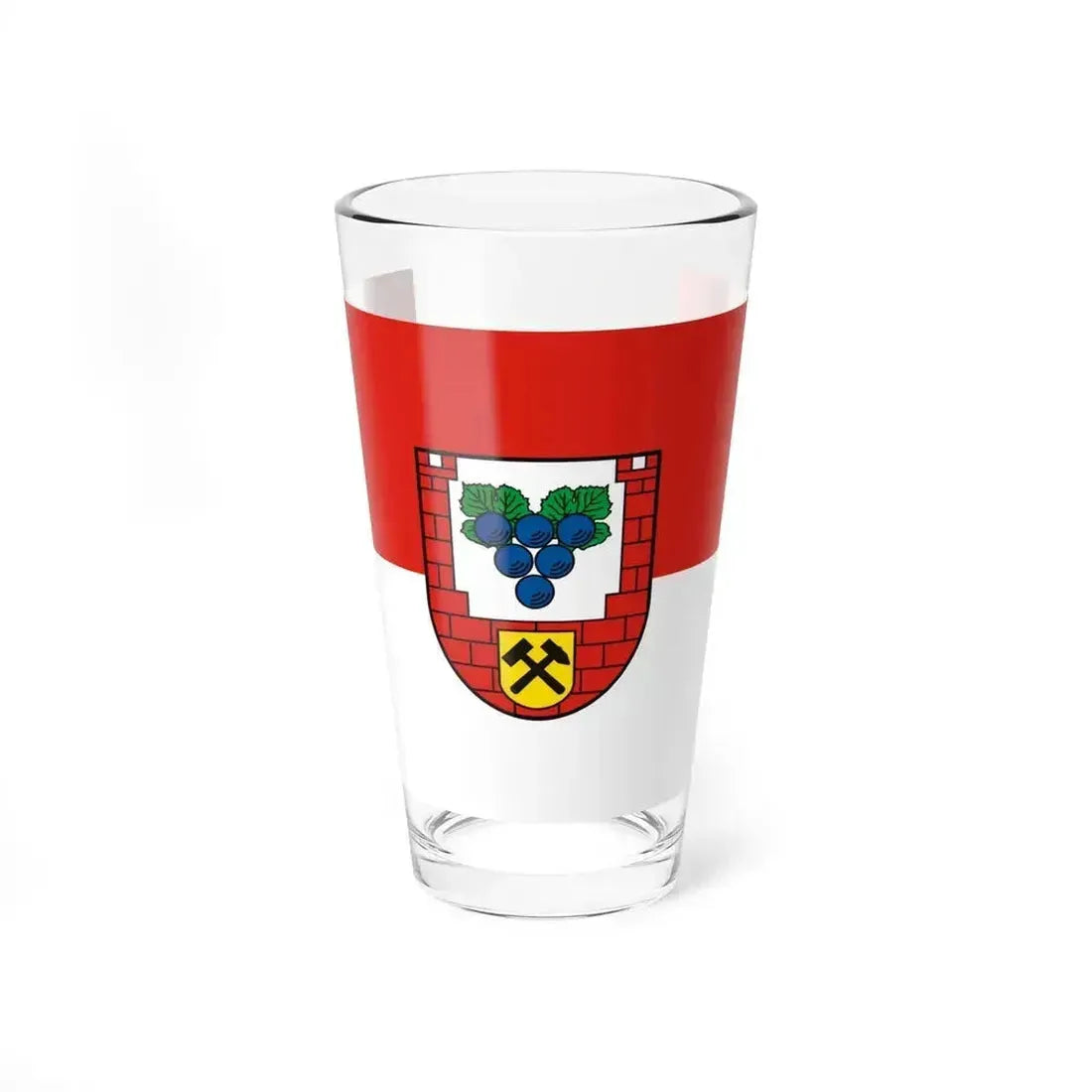 Flag of Burgenlandkreis Germany - Pint Glass 16oz 16oz - Go Mug Yourself