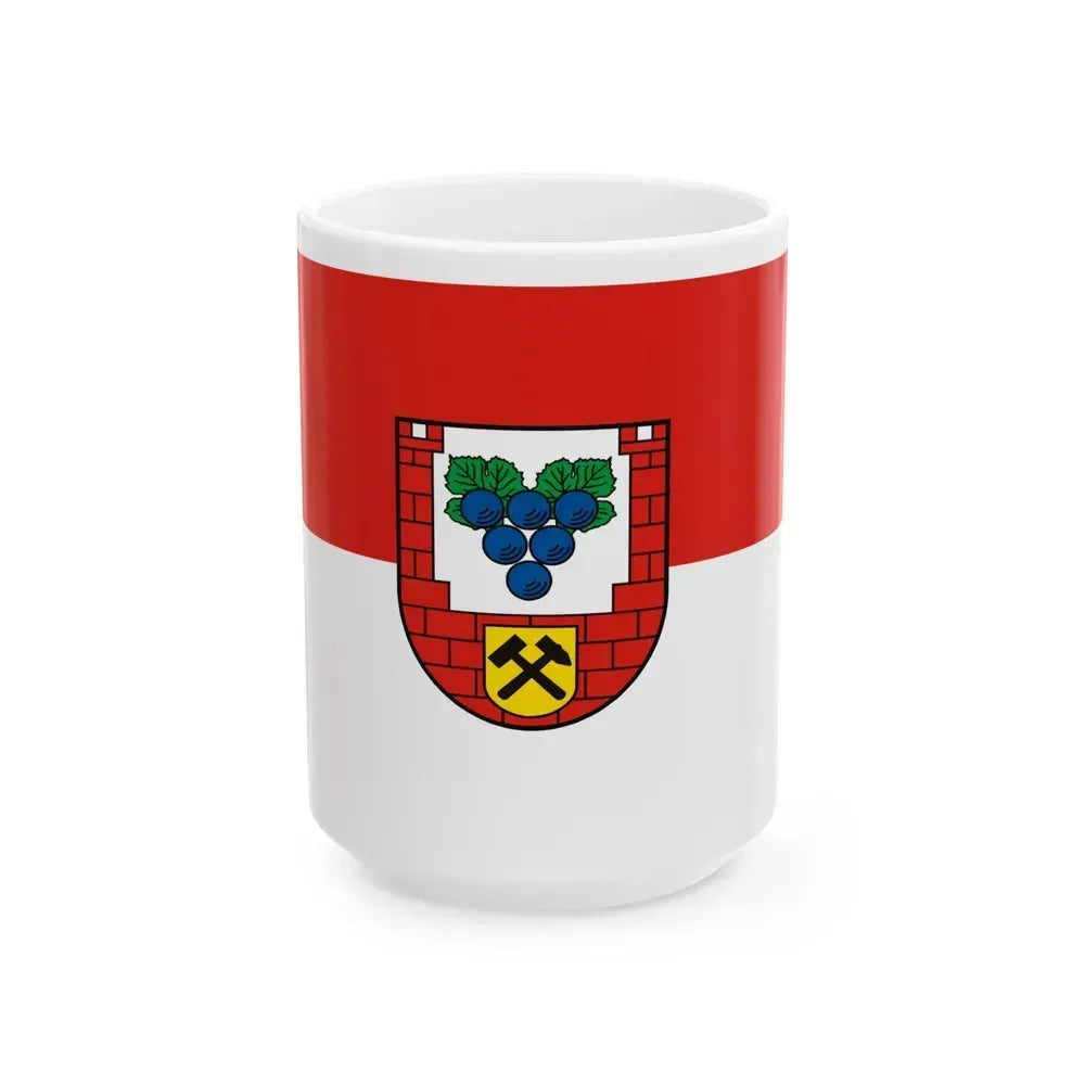 Flag of Burgenlandkreis Germany - White Coffee Mug 15oz - Go Mug Yourself