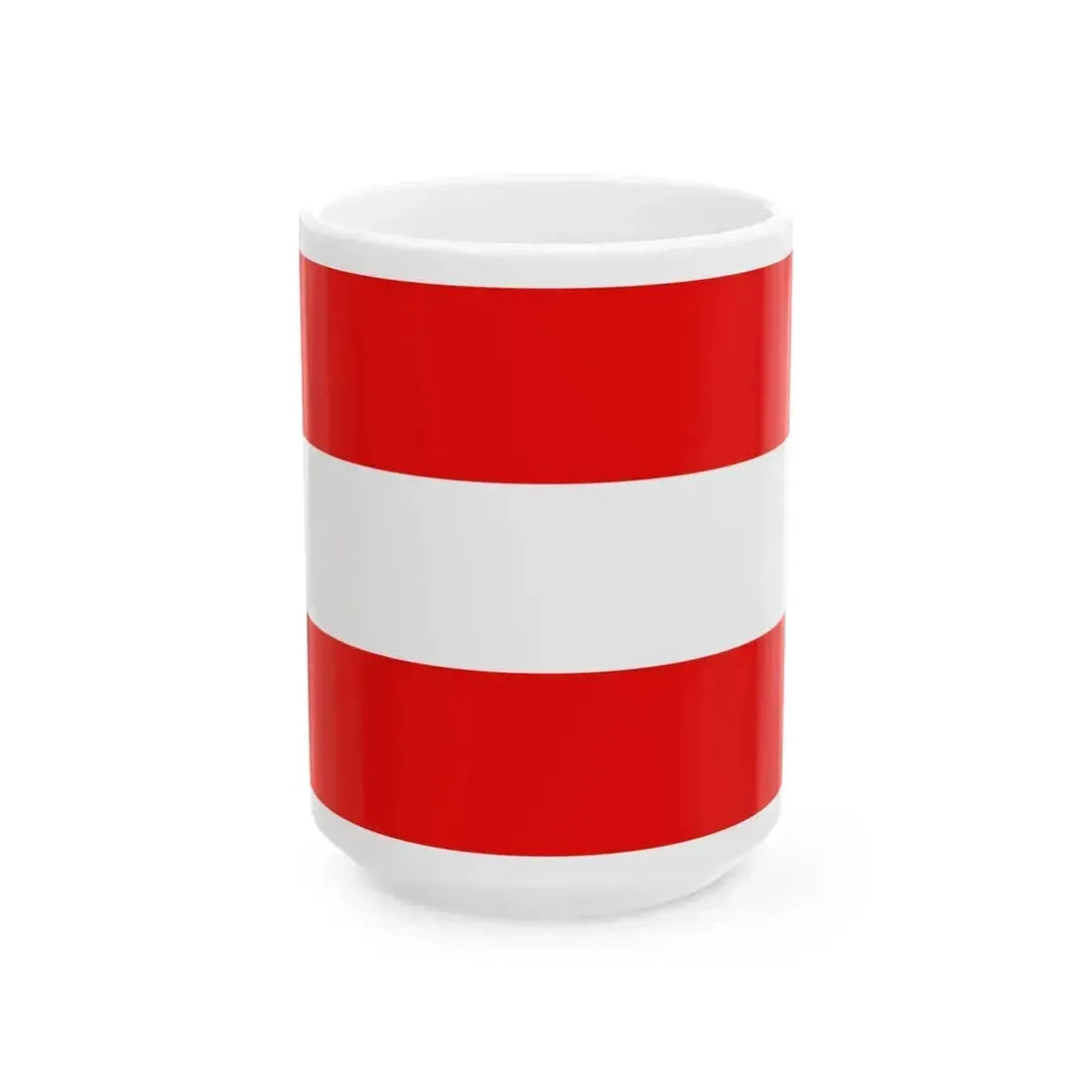 Flag of Burgundy (Belgium) White Coffee Mug 15oz - Go Mug Yourself