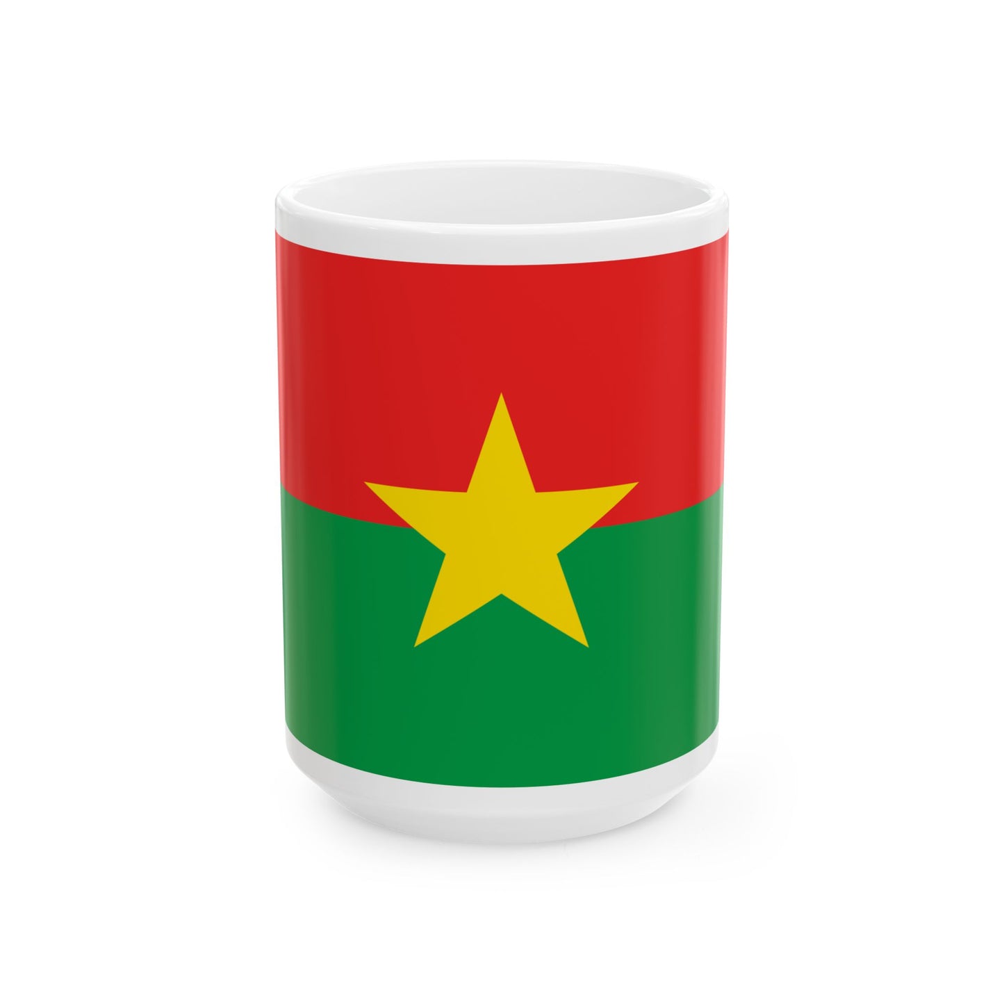 Flag of Burkina Faso 2-1 (Burkina Faso) White Coffee Mug-15oz-Go Mug Yourself
