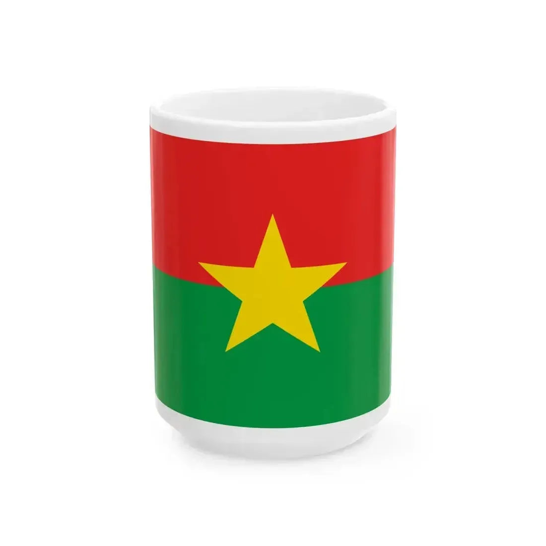 Flag of Burkina Faso 2-1 (Burkina Faso) White Coffee Mug 15oz - Go Mug Yourself