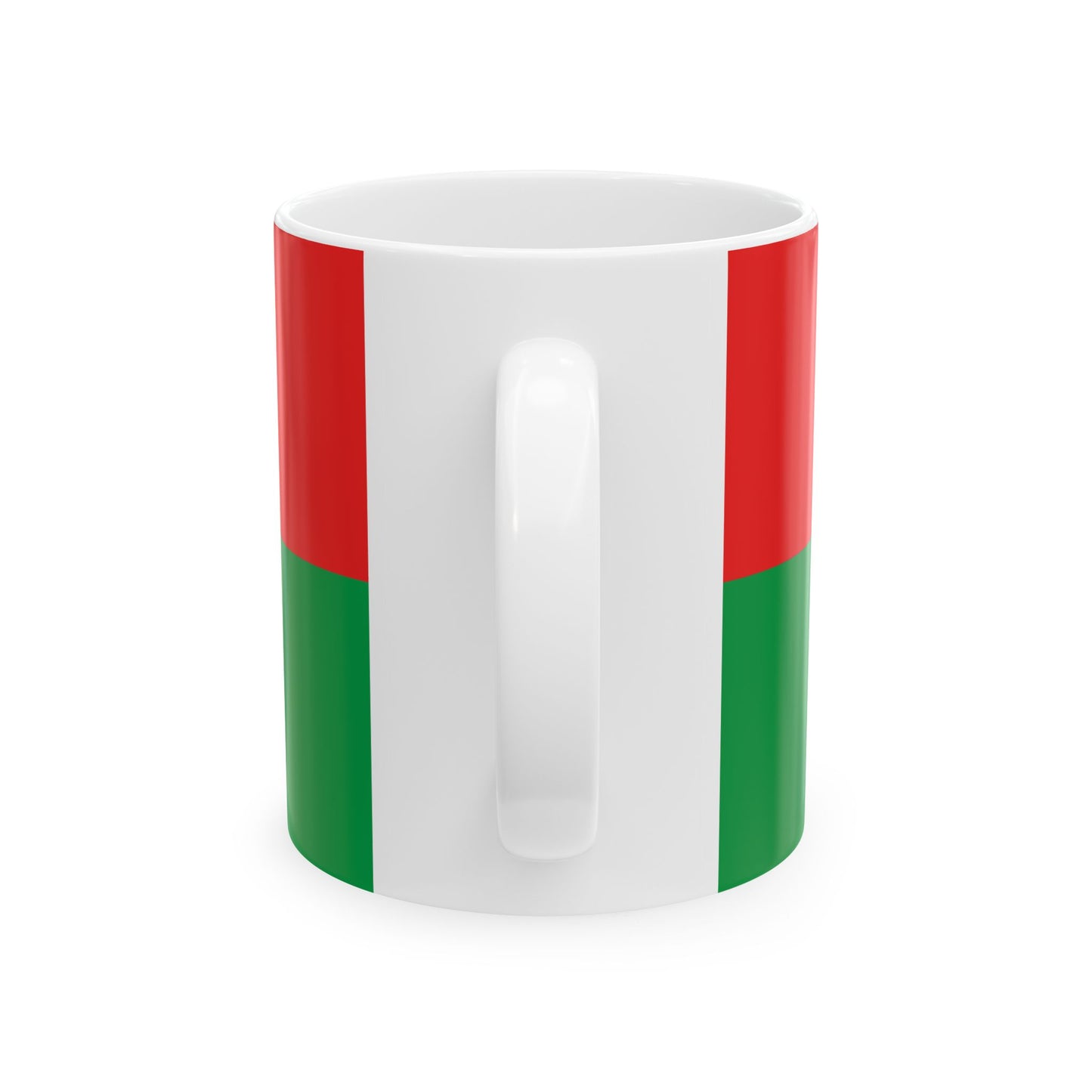 Flag of Burkina Faso 2-1 (Burkina Faso) White Coffee Mug-Go Mug Yourself