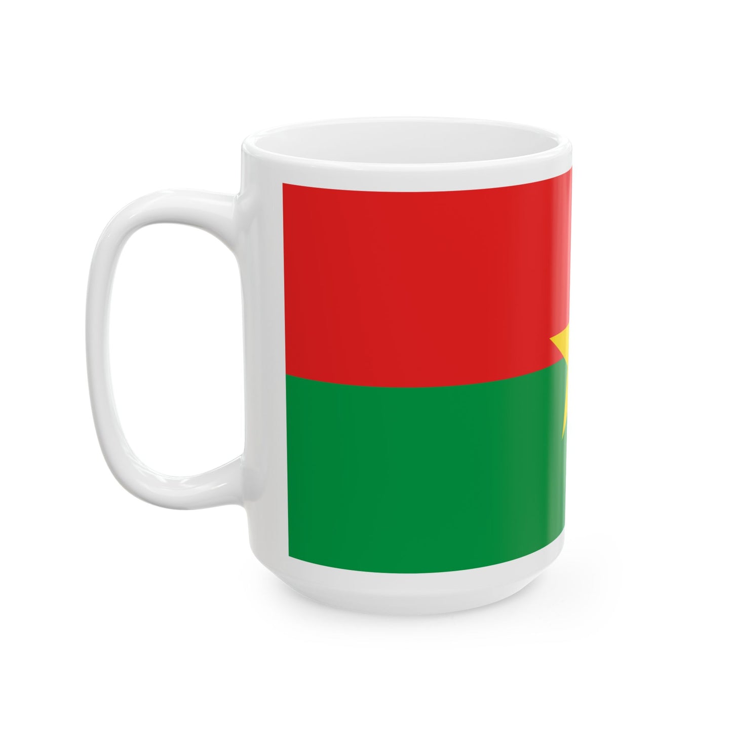 Flag of Burkina Faso 2-1 (Burkina Faso) White Coffee Mug-Go Mug Yourself