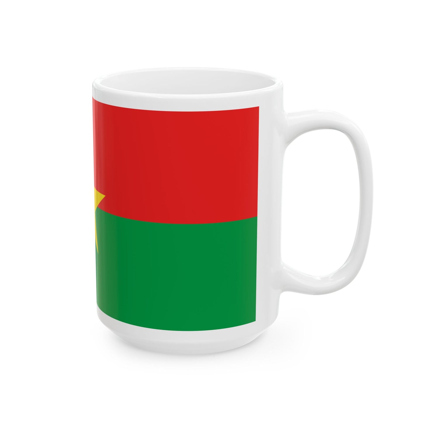 Flag of Burkina Faso 2-1 (Burkina Faso) White Coffee Mug-Go Mug Yourself
