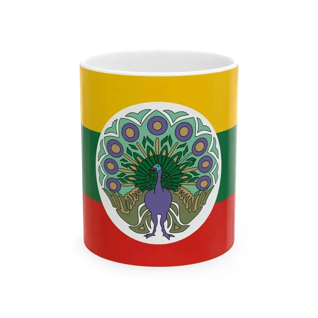 Flag of Burma 1943 (Myanmar) White Coffee Mug 11oz - Go Mug Yourself