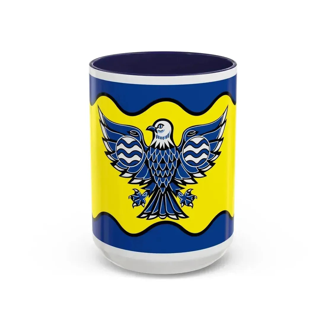 Flag of Burnaby BC Canada - Accent Coffee Mug 15oz Navy - Go Mug Yourself