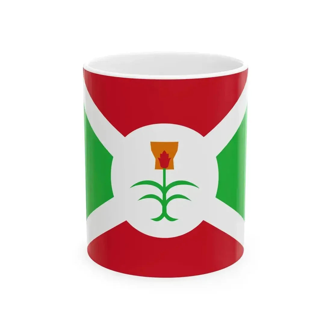 Flag of Burundi 1962-1966 (Burundi) White Coffee Mug 11oz - Go Mug Yourself