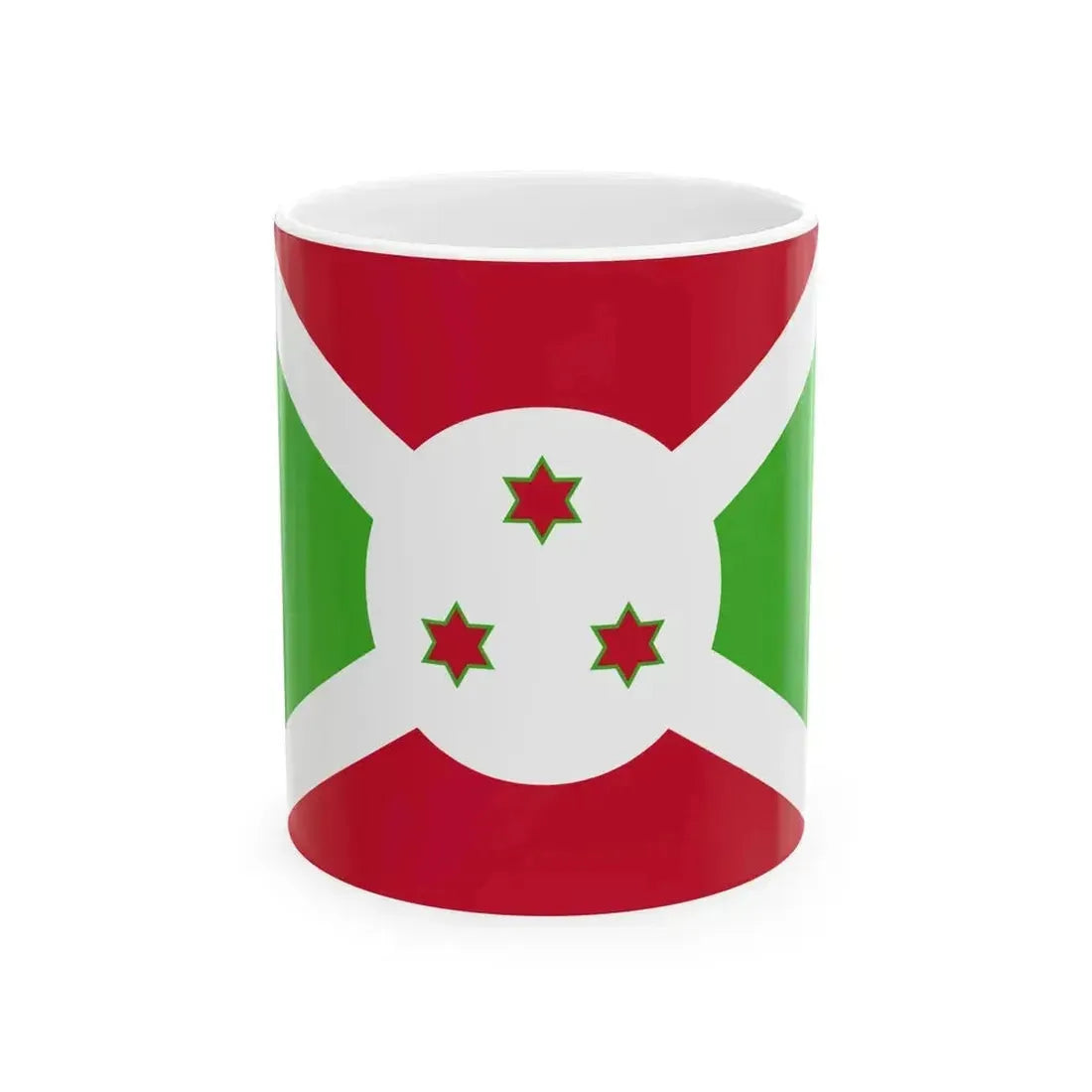 Flag of Burundi 1967-1982 (Burundi) White Coffee Mug 11oz - Go Mug Yourself
