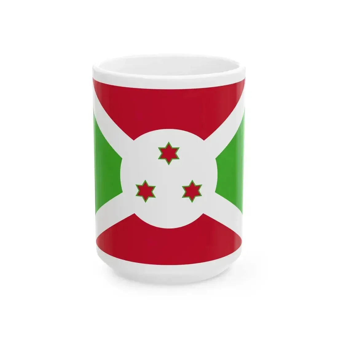 Flag of Burundi 1967-1982 (Burundi) White Coffee Mug 15oz - Go Mug Yourself