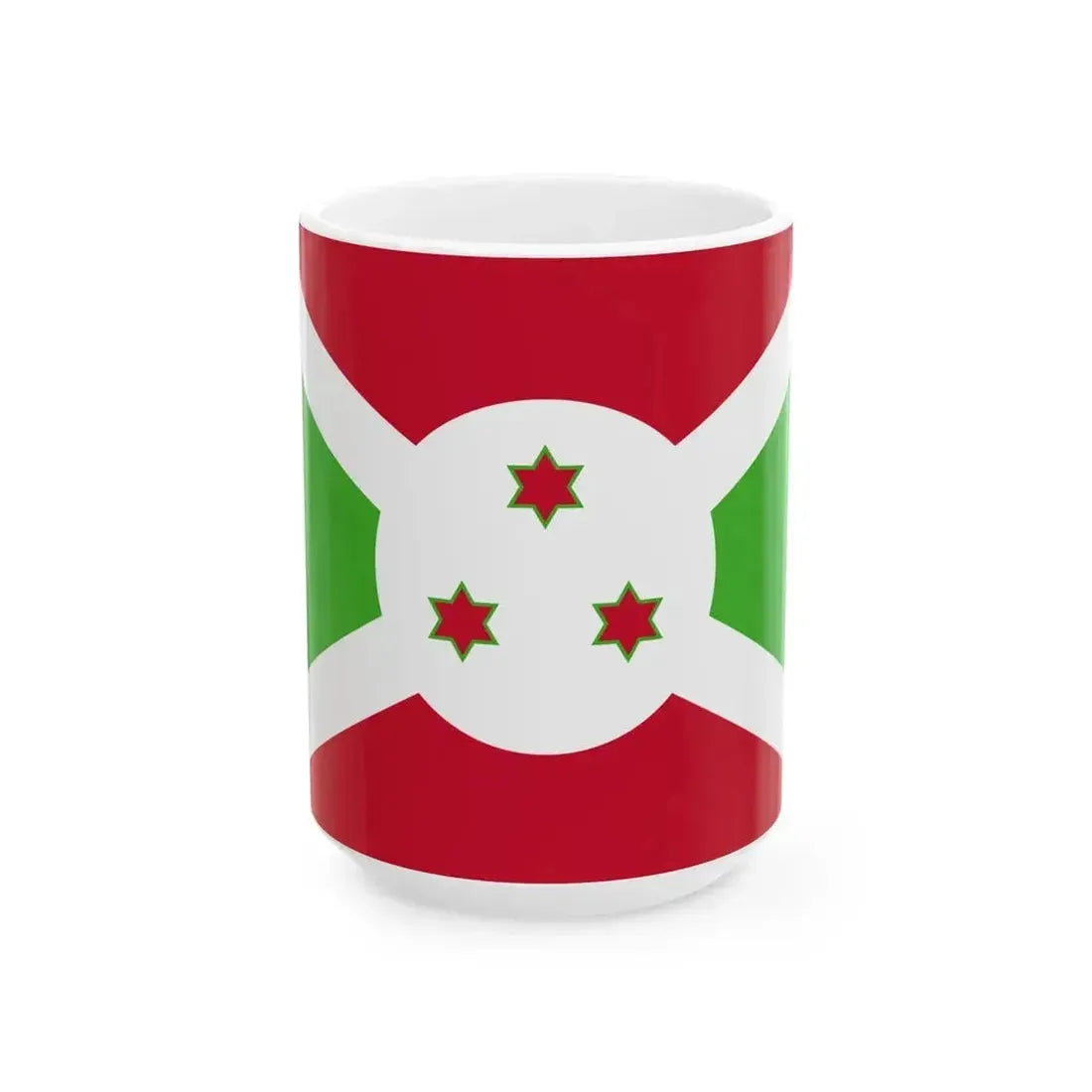 Flag of Burundi (Burundi) White Coffee Mug 15oz - Go Mug Yourself