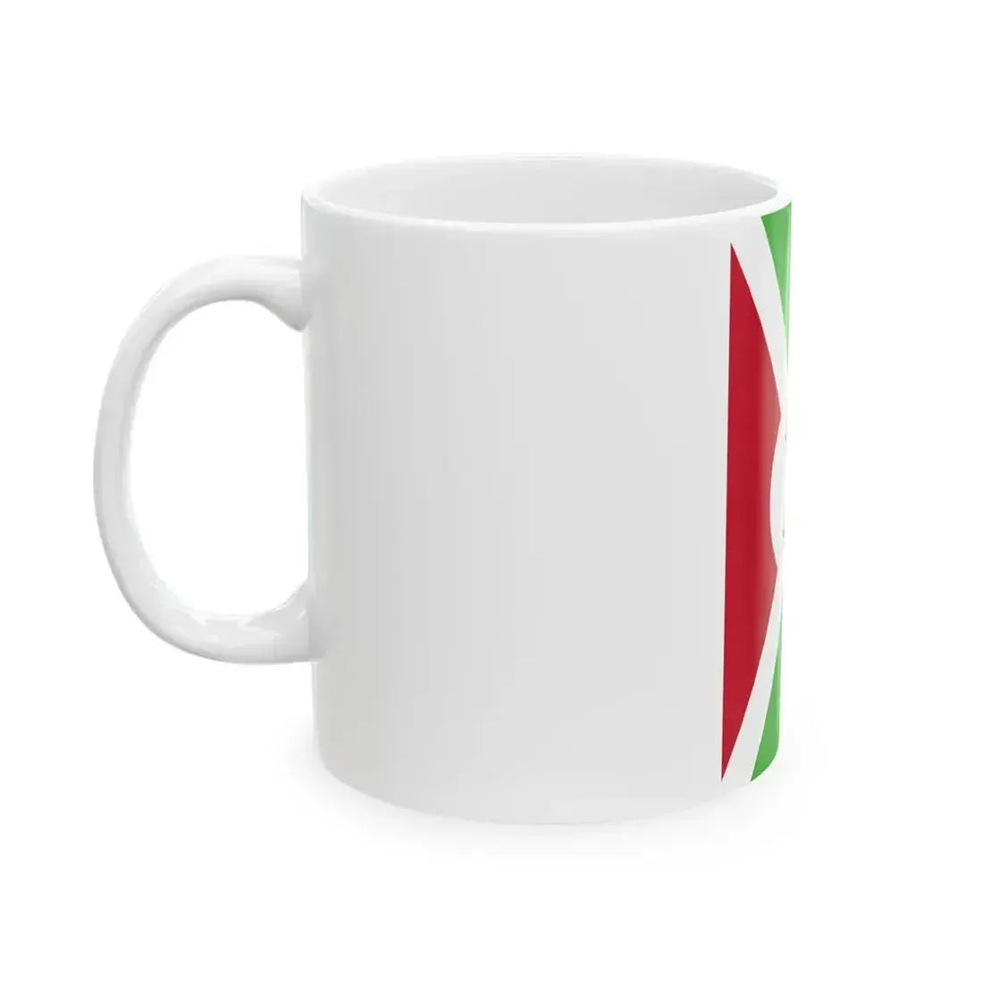 Flag of Burundi vertical (Burundi) White Coffee Mug - Go Mug Yourself