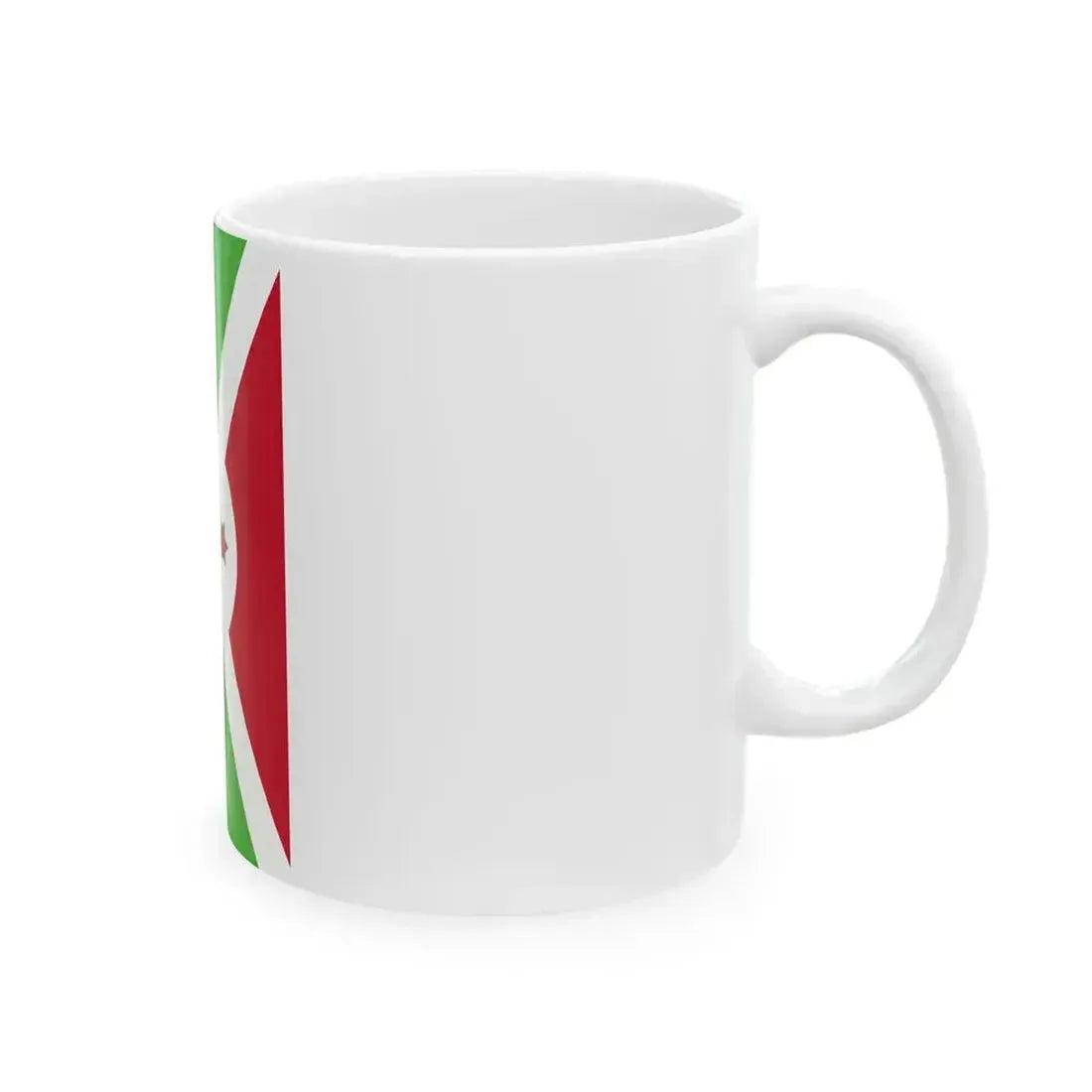 Flag of Burundi vertical (Burundi) White Coffee Mug - Go Mug Yourself