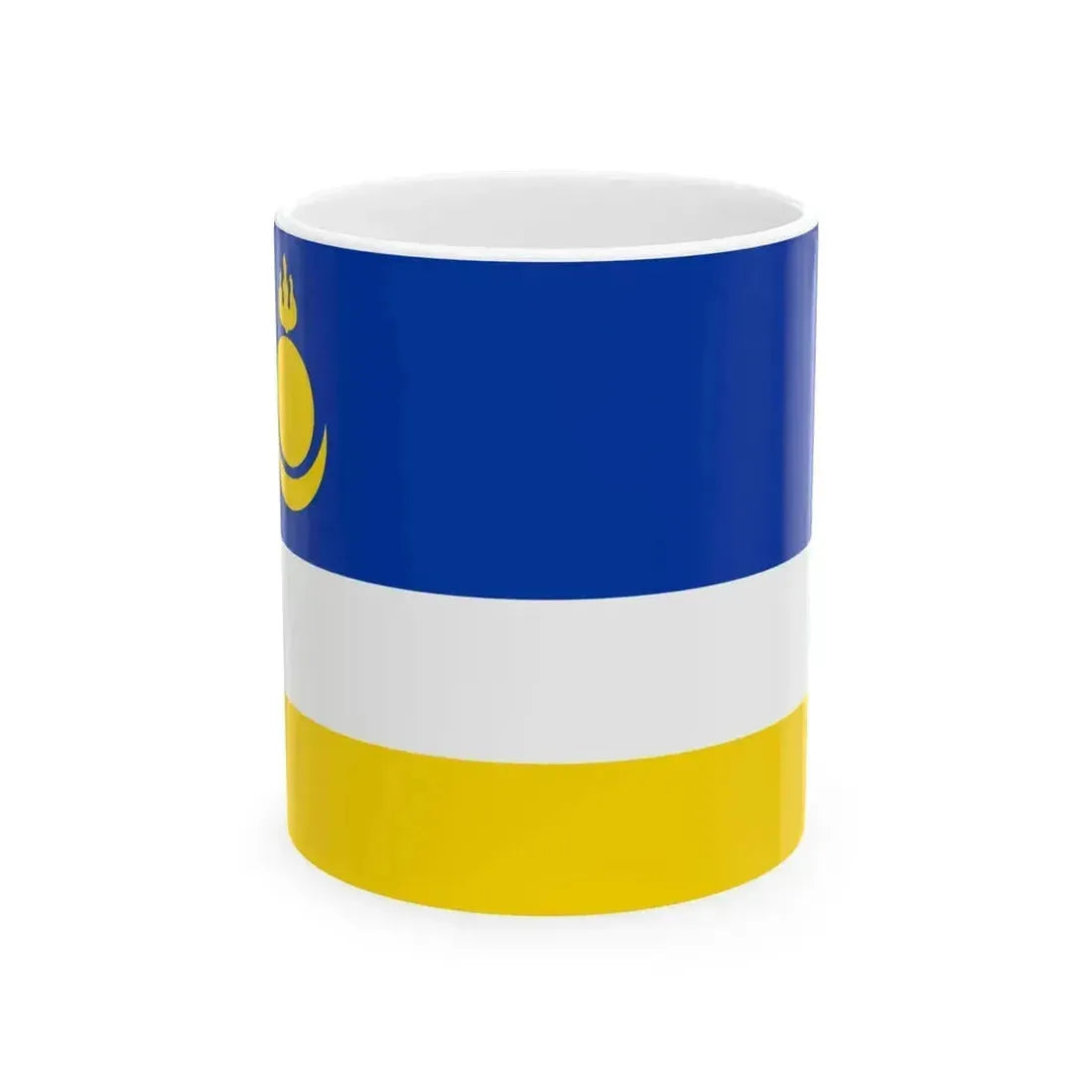 Flag of Buryatia (Russia) White Coffee Mug 11oz - Go Mug Yourself