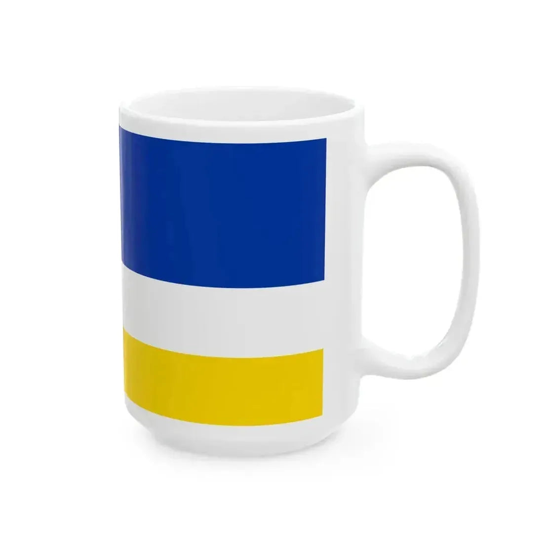 Flag of Buryatia (Russia) White Coffee Mug - Go Mug Yourself