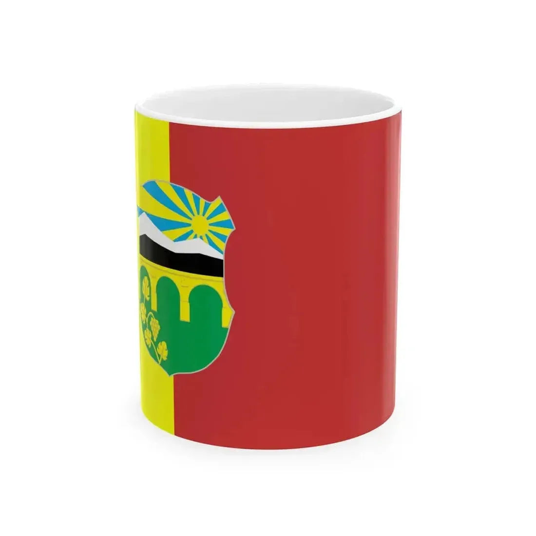 Flag of Butel Municipality North Macedonia (North Macedonia) White Coffee Mug 11oz - Go Mug Yourself