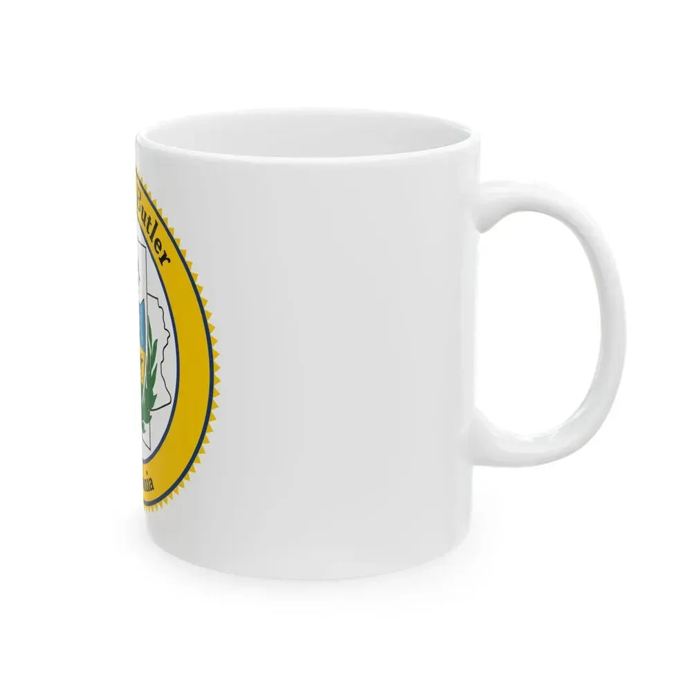 Flag of Butler County Pennsylvania (United States) White Coffee Mug - Go Mug Yourself