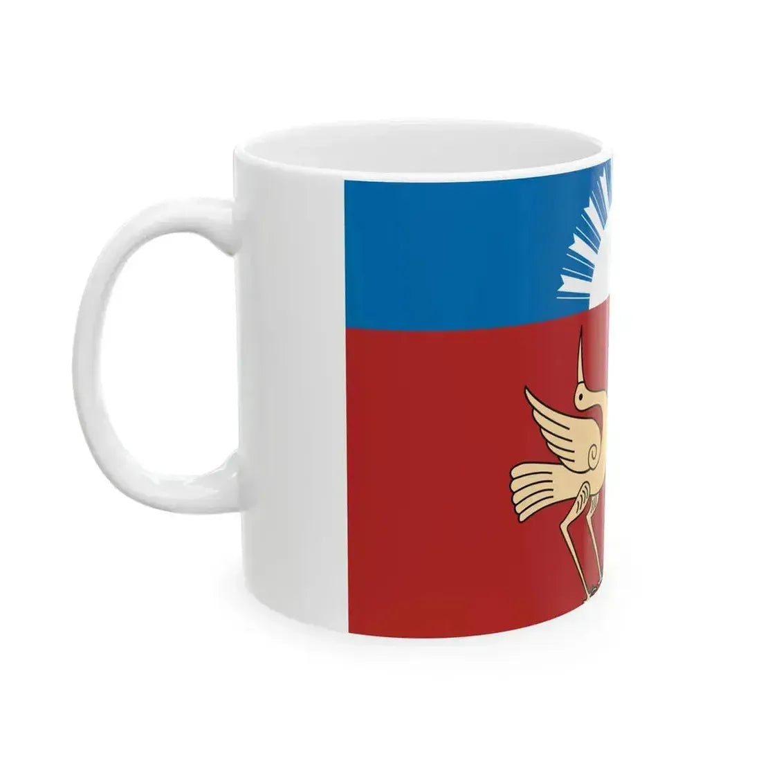 Flag of Buzdyaksky rayon (Russia) White Coffee Mug - Go Mug Yourself