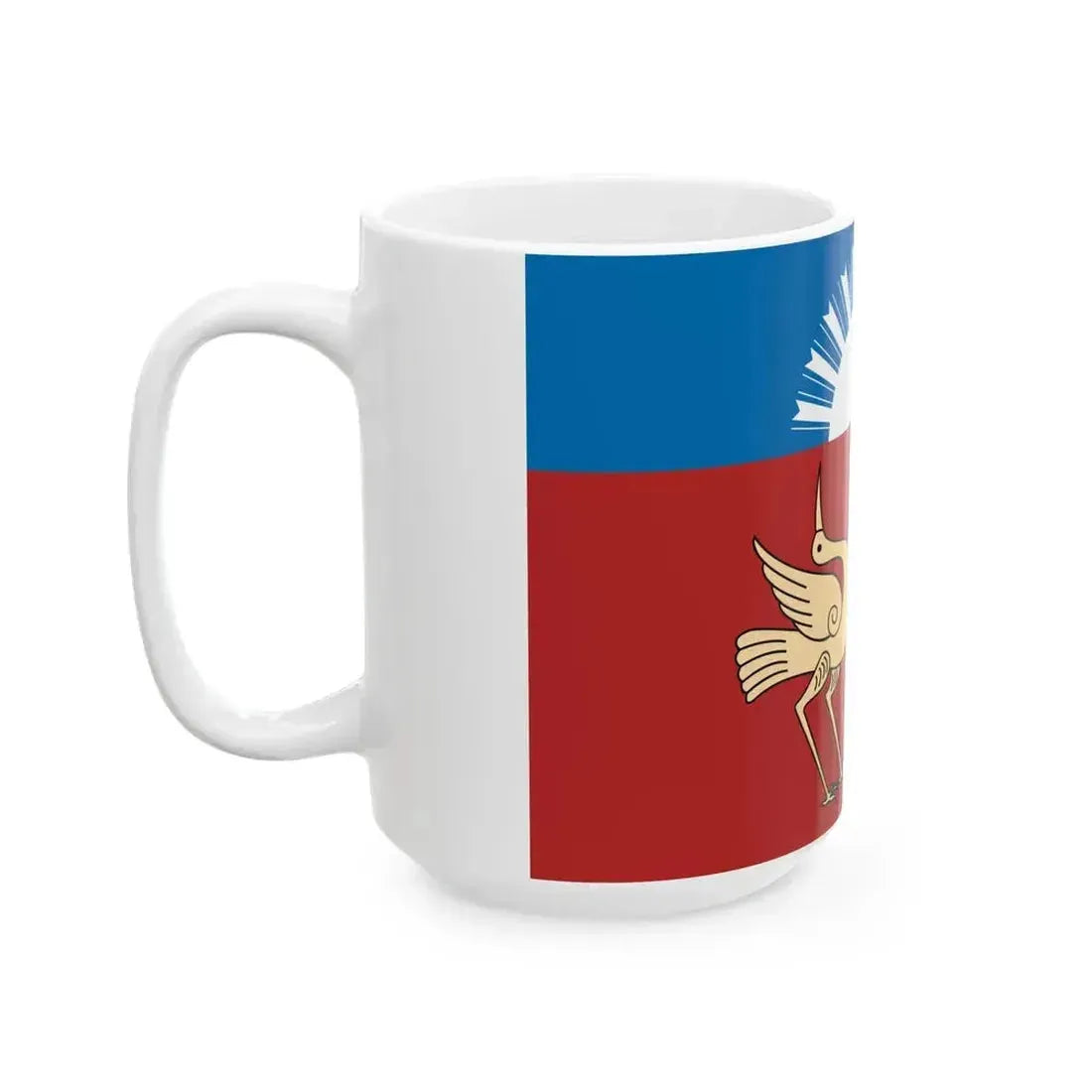 Flag of Buzdyaksky rayon (Russia) White Coffee Mug - Go Mug Yourself