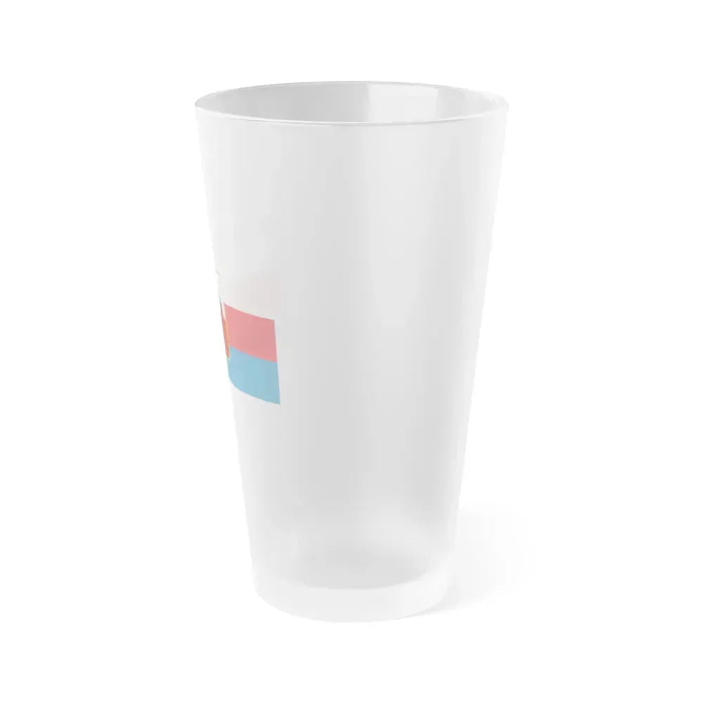 Flag of Bydgoszcz Poland - Frosted Pint Glass 16oz - Go Mug Yourself