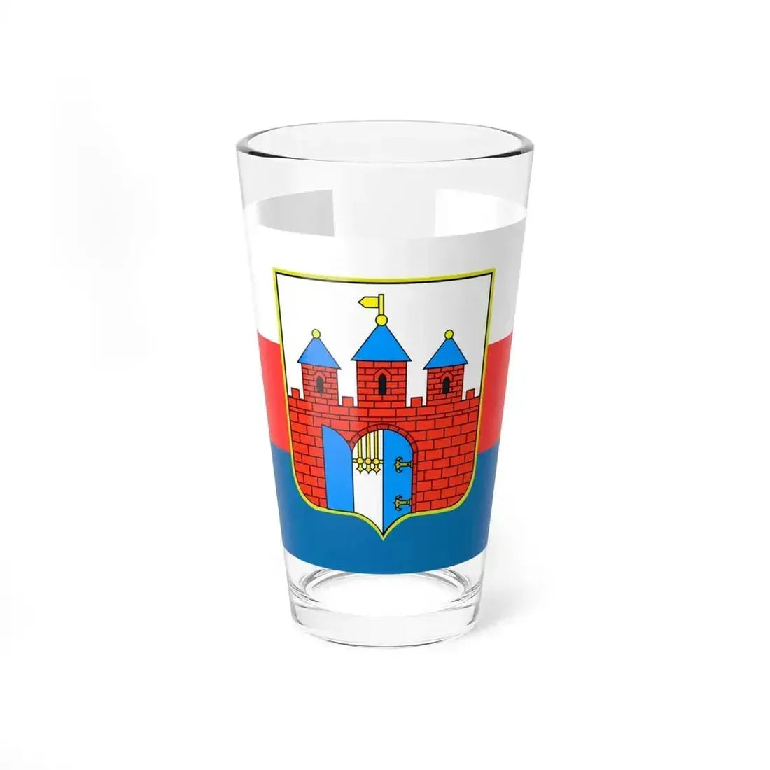Flag of Bydgoszcz Poland - Pint Glass 16oz 16oz - Go Mug Yourself