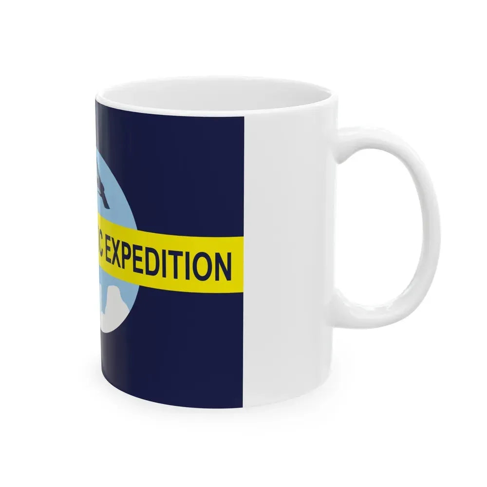 Flag of Byrd's Second Antarctic Expedition - White Coffee Mug - Go Mug Yourself