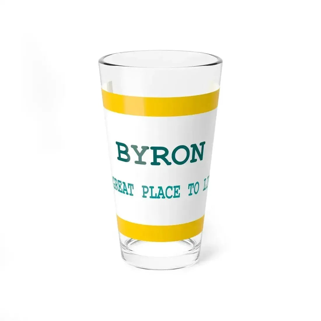 Flag of Byron, Wyoming - Pint Glass 16oz 16oz - Go Mug Yourself