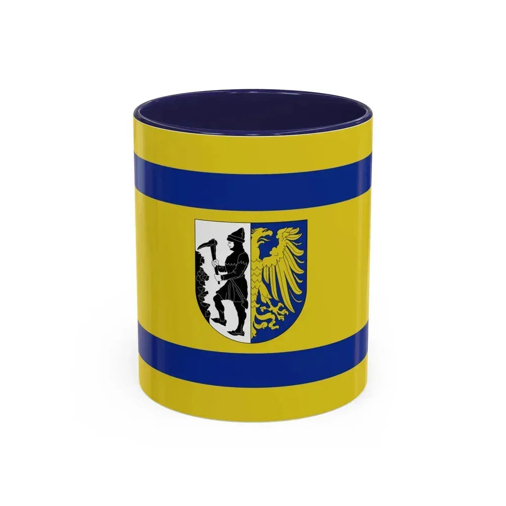 Flag of Bytom Poland - Accent Coffee Mug 11oz Navy - Go Mug Yourself