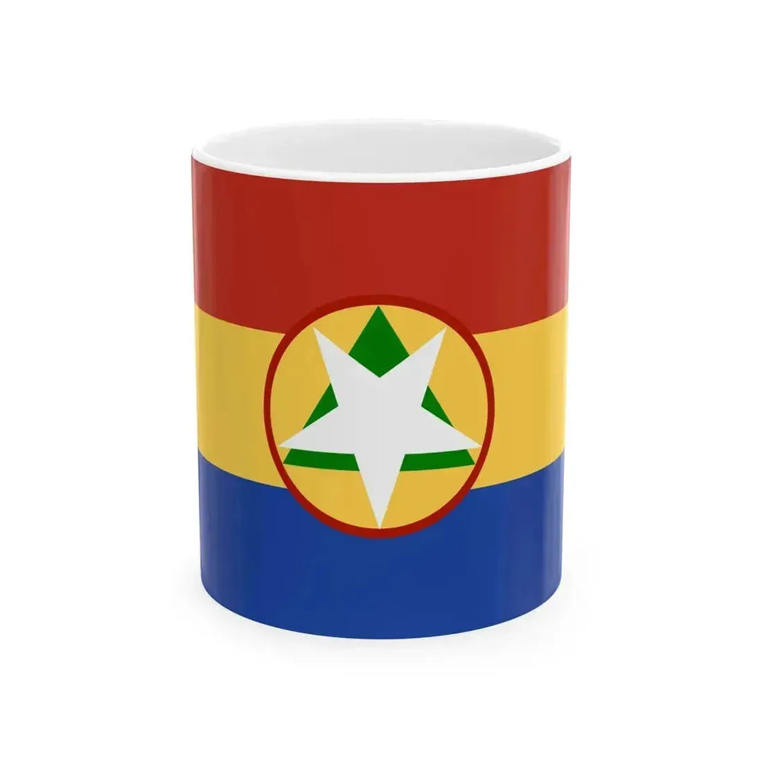 Flag of Cabinda 2020 (Angola) White Coffee Mug 11oz - Go Mug Yourself