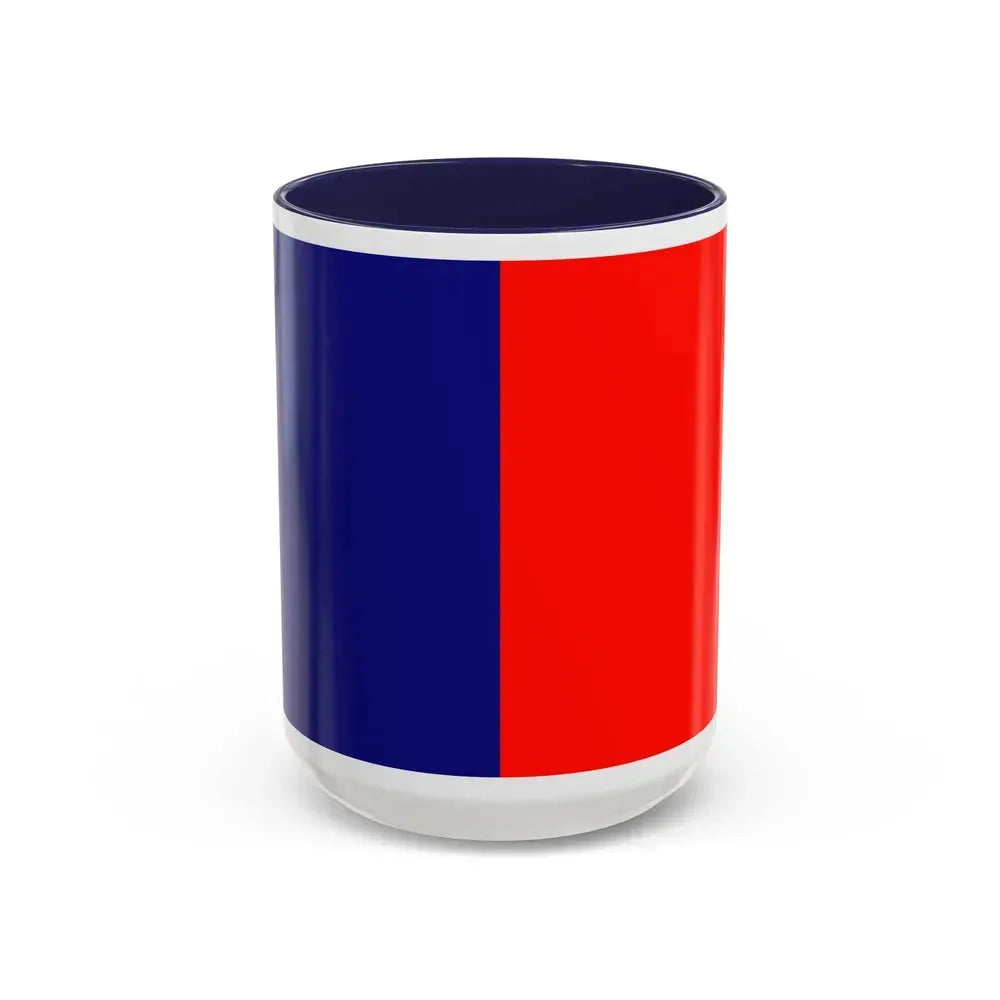 Flag of Cagliari Italy - Accent Coffee Mug 15oz Navy - Go Mug Yourself