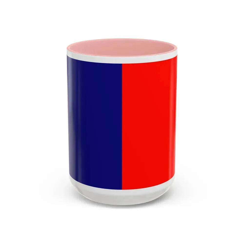 Flag of Cagliari Italy - Accent Coffee Mug 15oz Pink - Go Mug Yourself